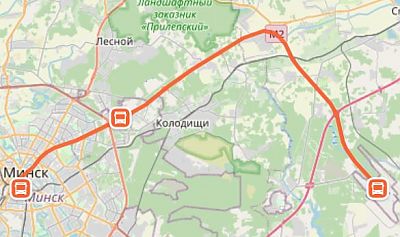 маршрут из Минска в аэропорт №1400